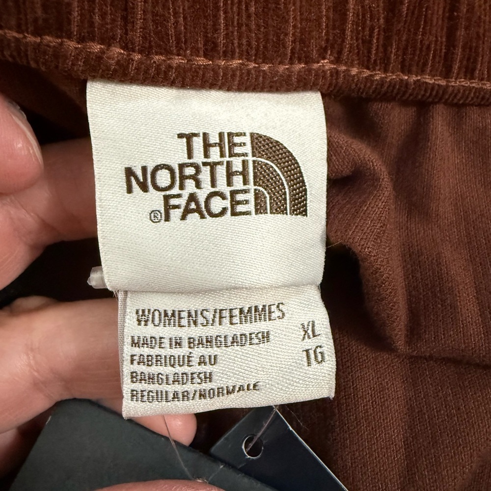 NEW North Face women corduroy, easy pants, dark oak size XL wide leg cropped - Picture 12 of 13
